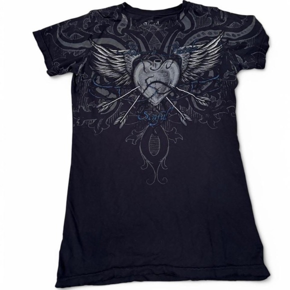 Sinful Charcoal Graphic Tee - Picture 1 of 3